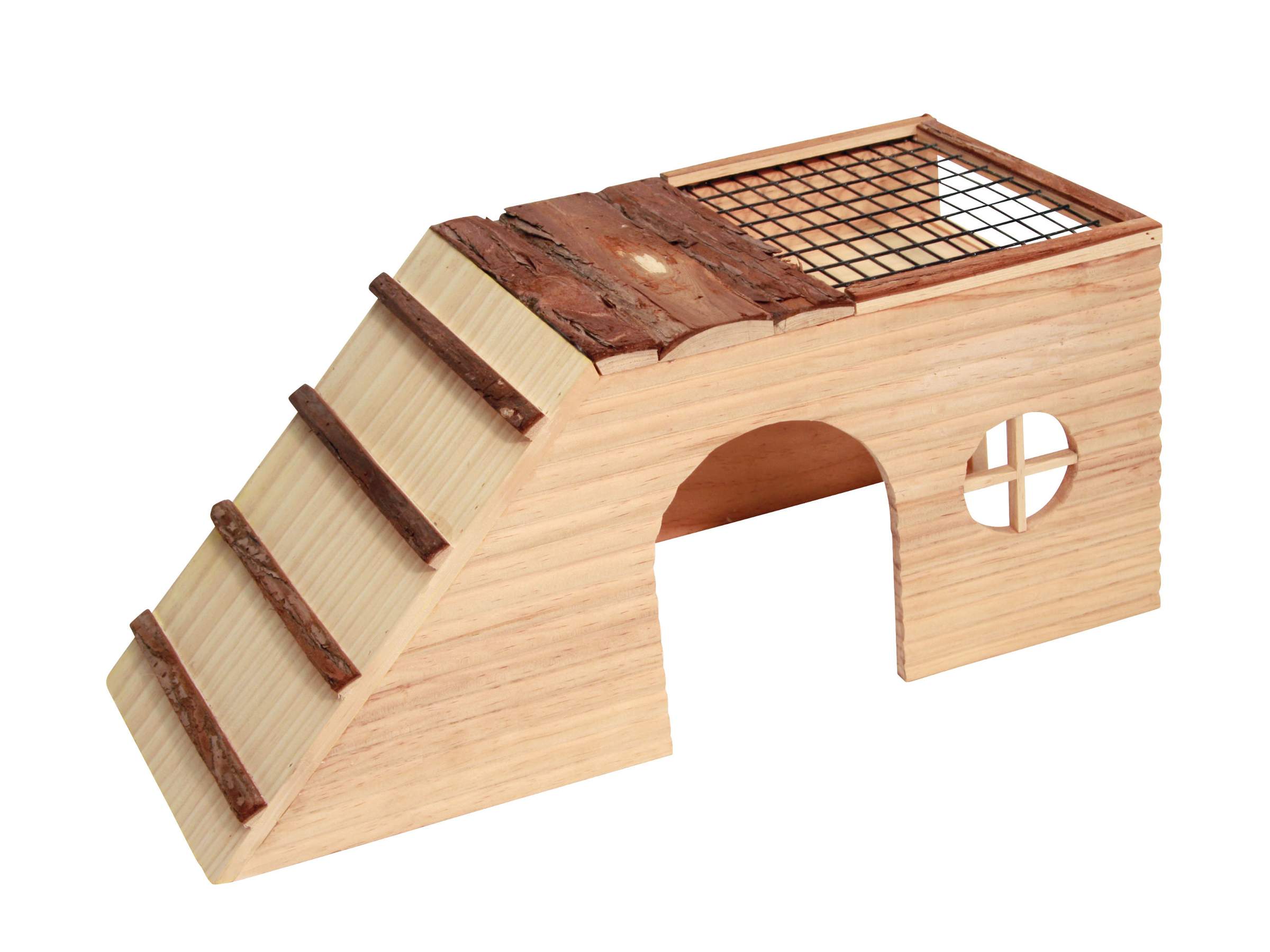 Maison pour rongeur avec rampe Nature - Image 1