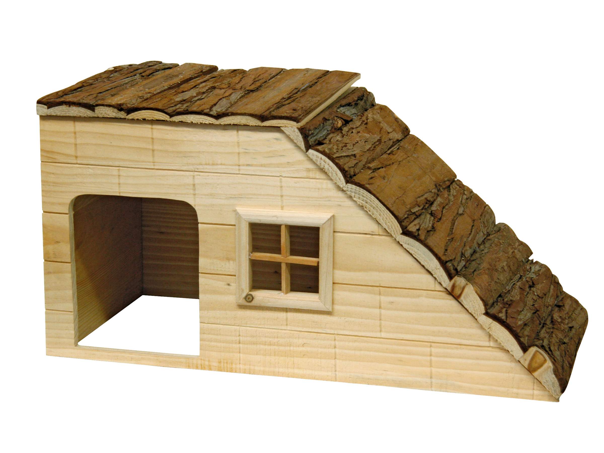 Maison pour rongeur avec rampe Nature - Image 1
