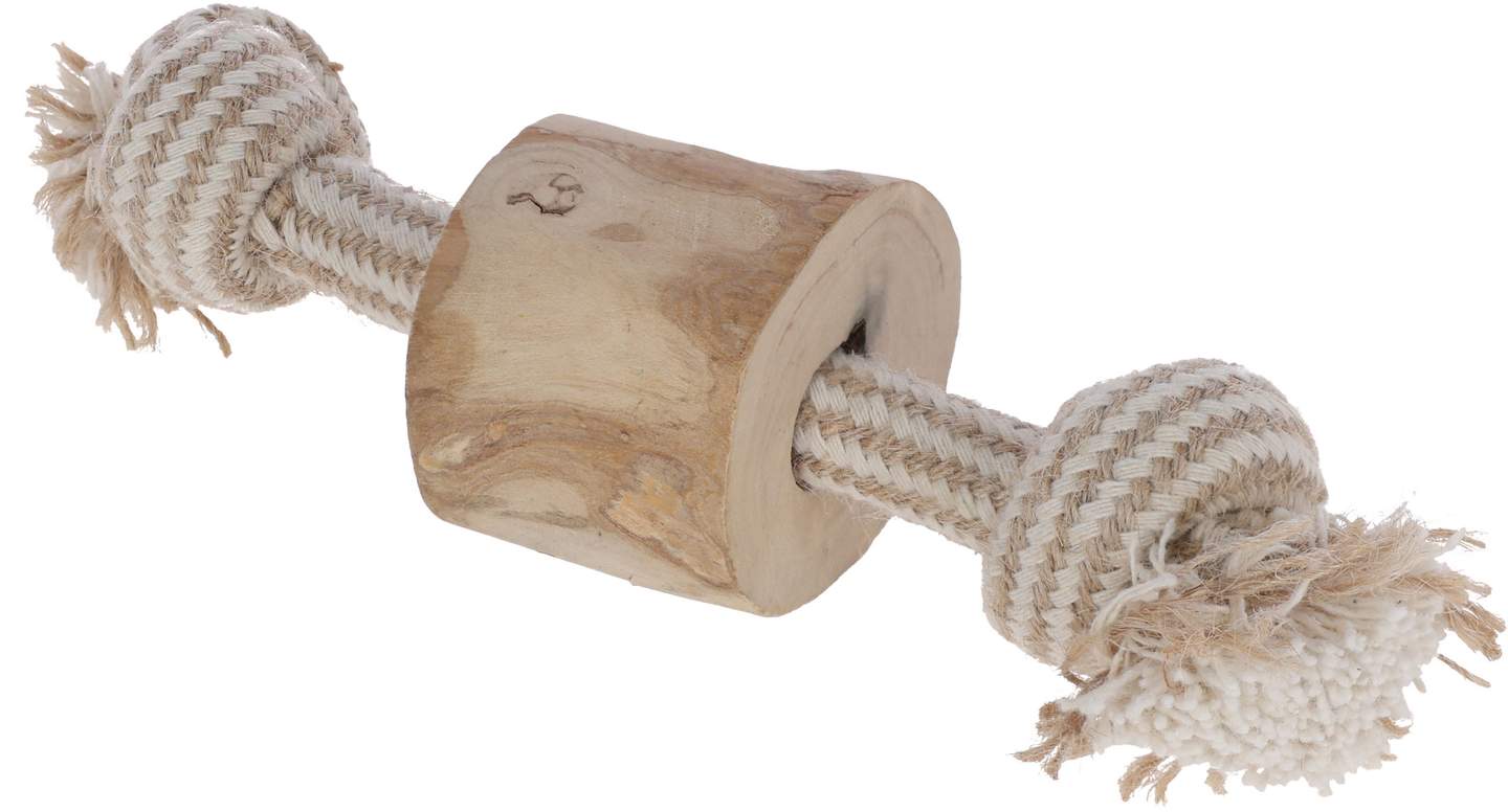 Dumbbell Coffee Wood - Image 1