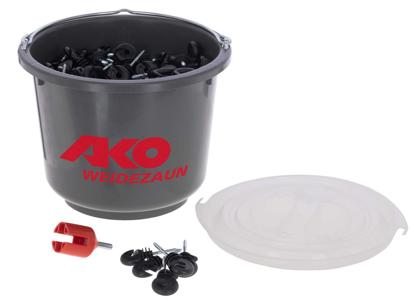 Ring Insulator with continuous Support with screw-in Screwdriver in robust Bucket - Image 1