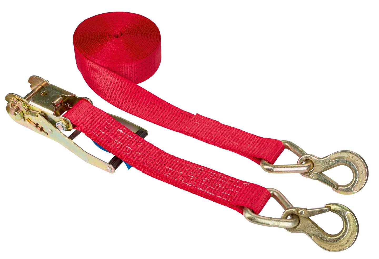 Ratchet lashing strap with triangle hook and triangle ring - Image 1