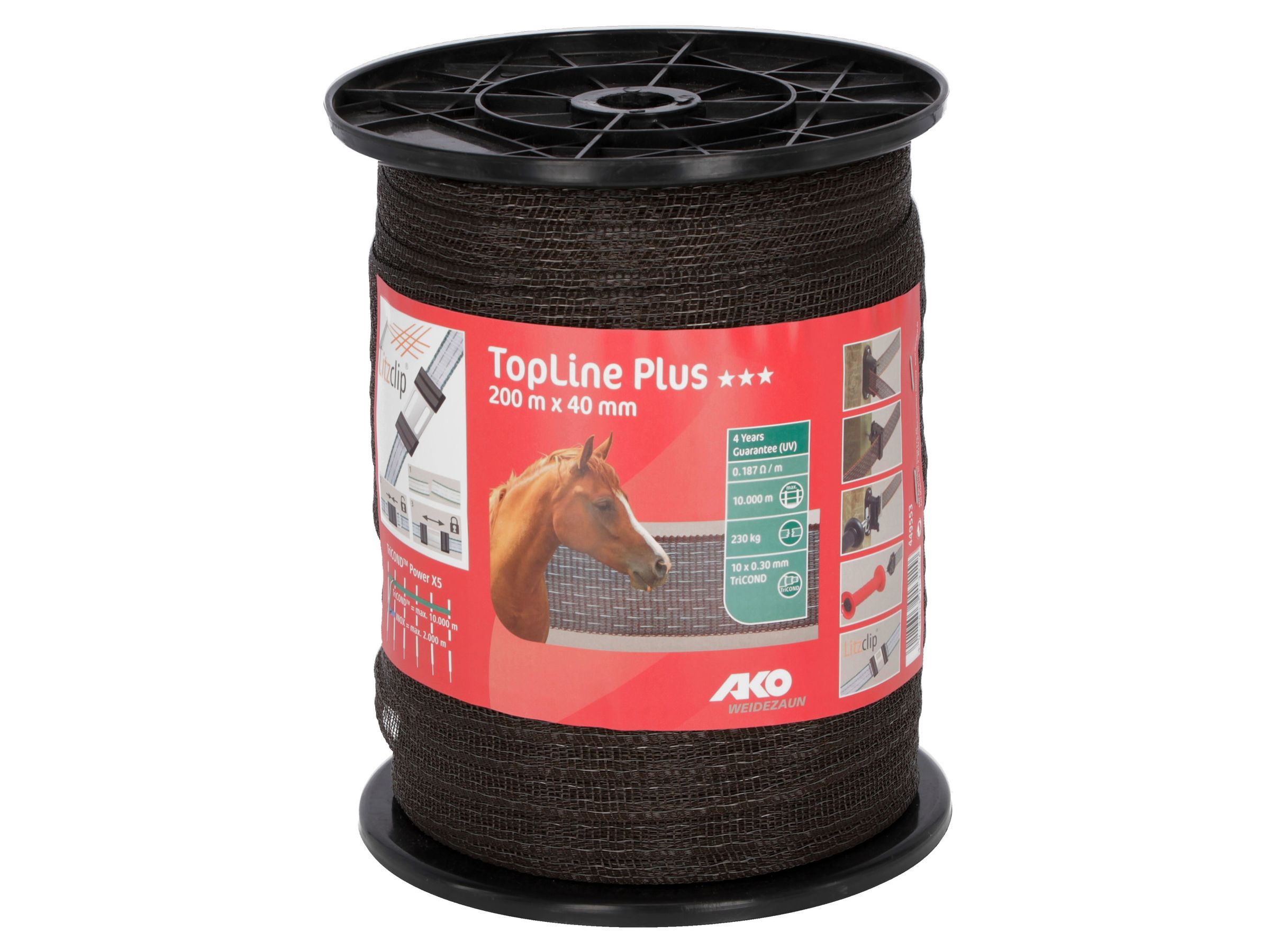 AKO PlatinumLine Litze, 0,10 Ohm/m, schwarz/weiß, 200m