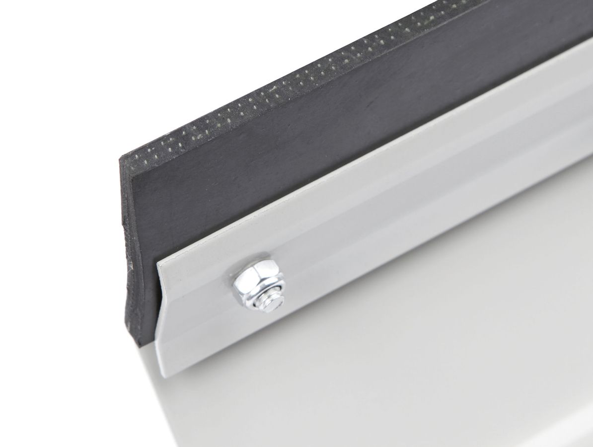 replaceable rubber edge and bolted manure scraper blade detail