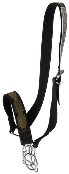 Reference adjustable cow halter with chin chain