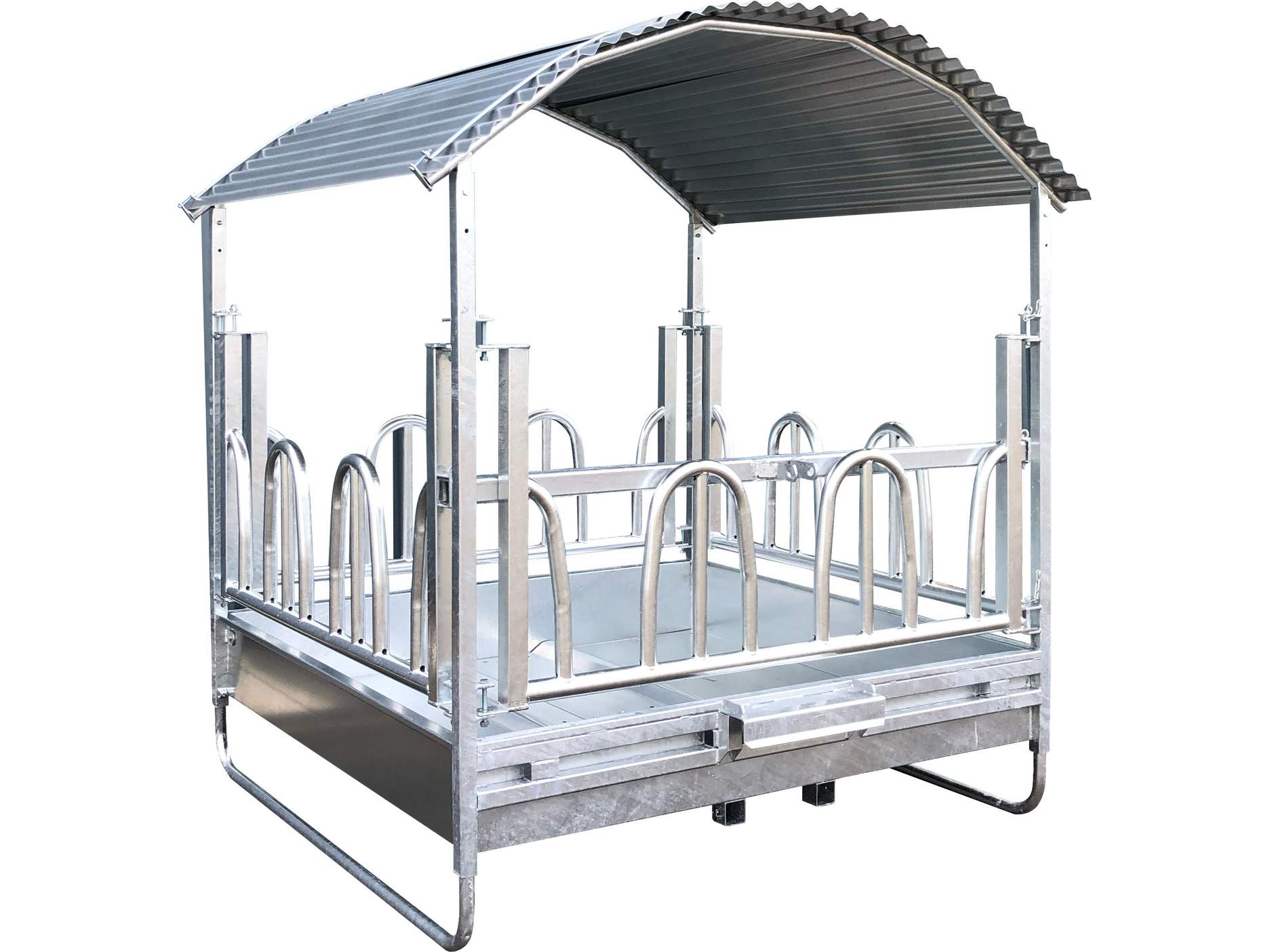Four-sided Manger for Palisade Feeding Grid