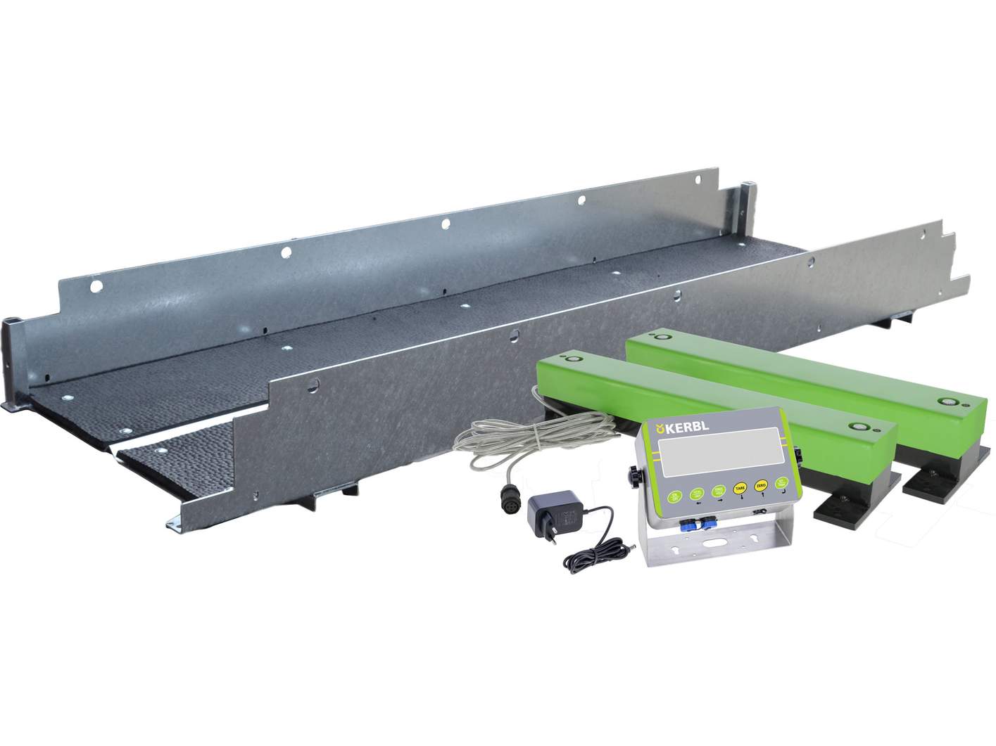 Platform with weighing loadbar set