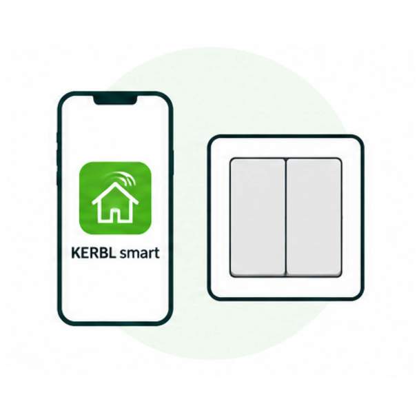 Grafik Smartphone und Lichtschalter