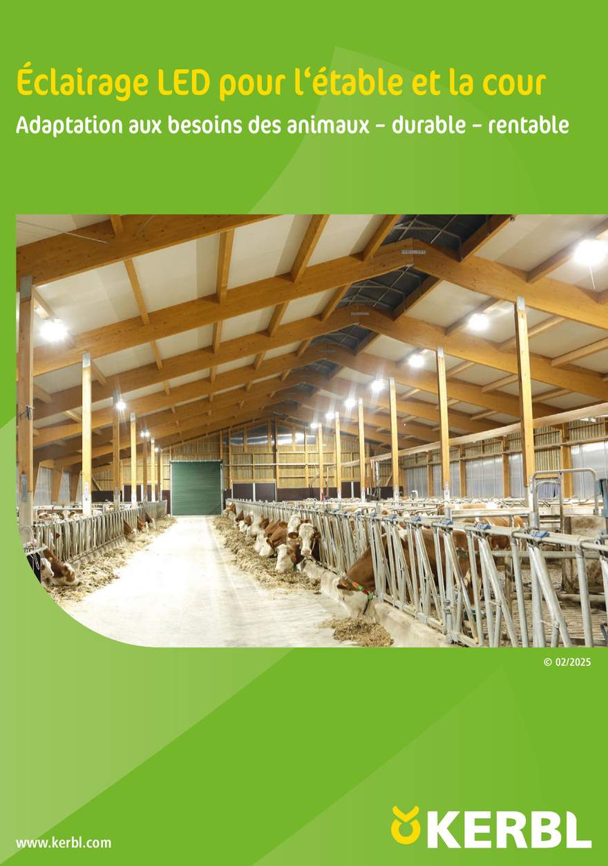 Éclairage LED pour l‘étable et la cour Brochure