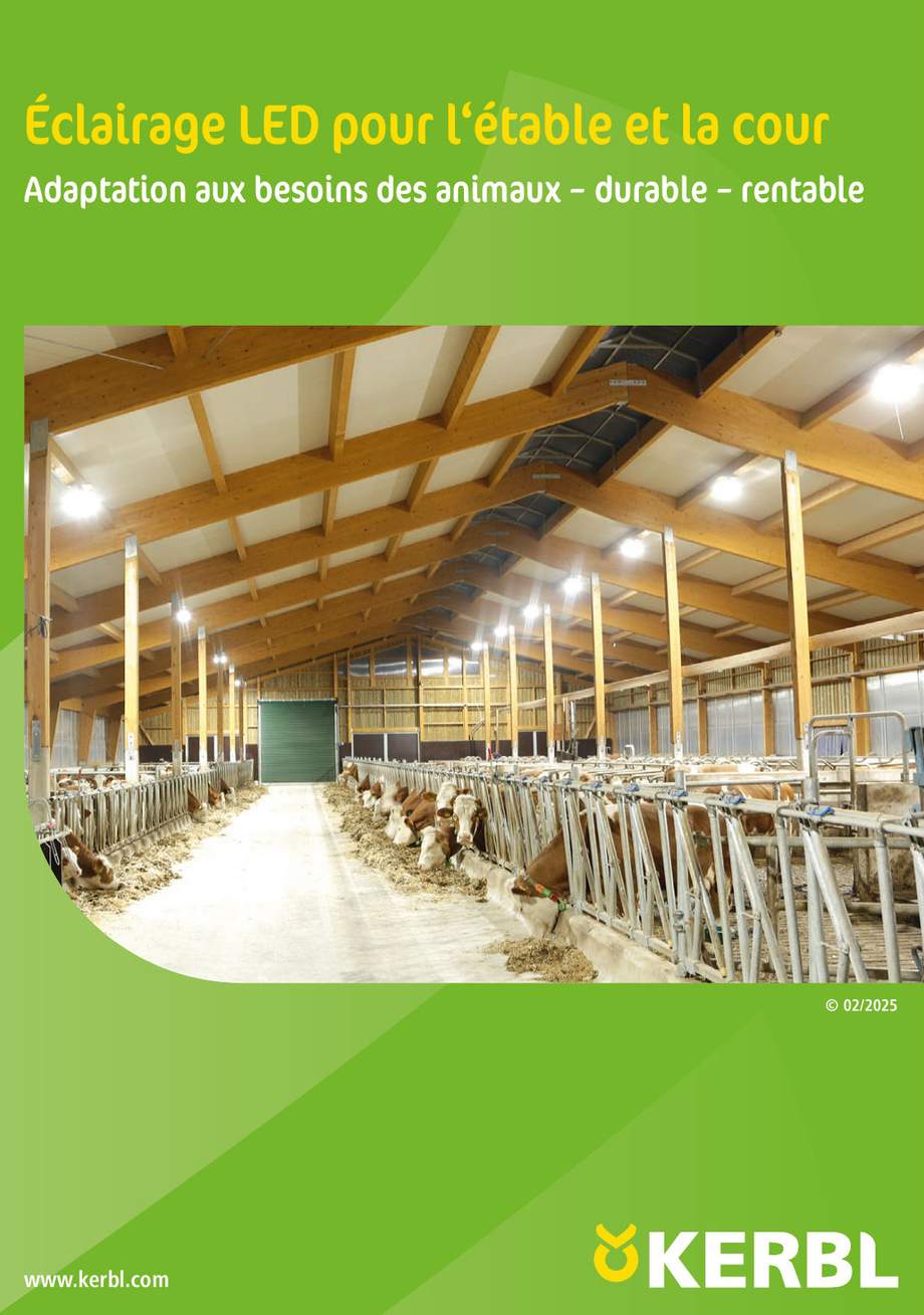 Éclairage LED pour l‘étable et la cour Brochure
