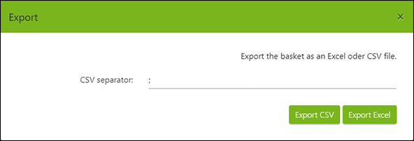 Basket export