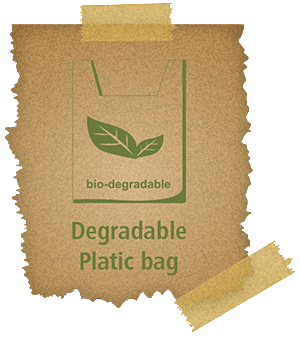 degradable -plastic bag Logo