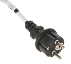 Schutzkontakt-Stecker vom Frostschutzheizkabel für Dachrinnen und Rohrleitungen