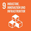 Piktogramm für Industrie, Innovation und Infrastruktur für das Handlungsfeld „Datenmanagement“