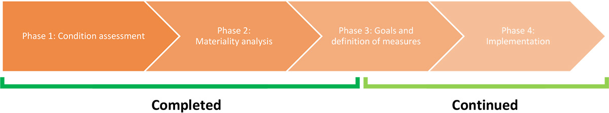 Graphic: Determining the status of the sustainability strategy