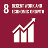 Decent Work and Economic Growth Pictogram for the "Management" field of action