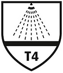 Pikto für Schutzkleidung Norm EN 14605 (Typ 4)