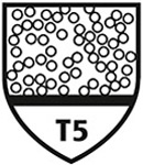 Pikto für Schutzkleidung Norm EN ISO 13982-1 (Typ 5)
