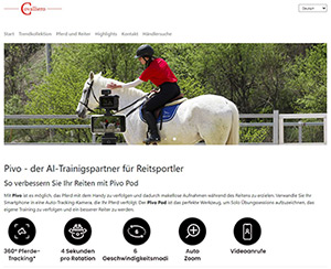 Screenshot der Pivo Landingpage auf der Covalliero Homepage