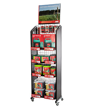 Regalmodul für Produkte von AKO Weidezaun