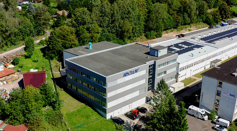 Firmengebäude der Firma Aesculap Schermaschinen in Suhl