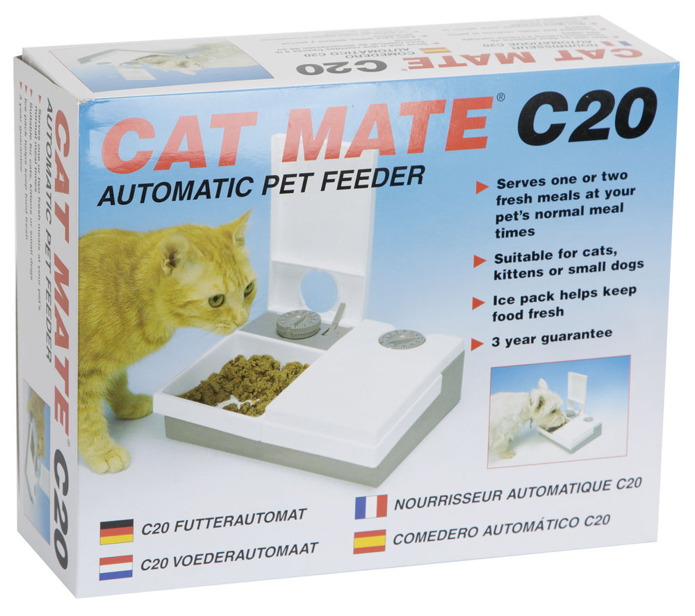Cat Mate C20 Automatic Feeder Dog And Cat Supply Bowls And D