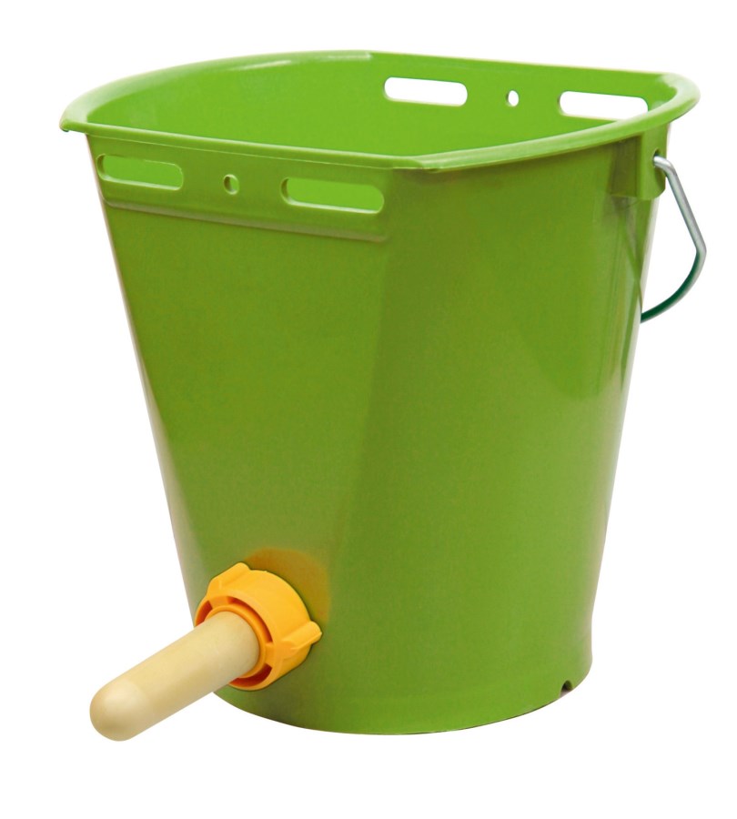 VERDELOOK Secchio In Metallo Verniciato Con Manico In Legno – Capacità 5 Litri, Colore Beige (Tortora), Multiuso Per Casa E Giardino