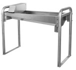 Trogolo a scarico rapido in acciaio inox